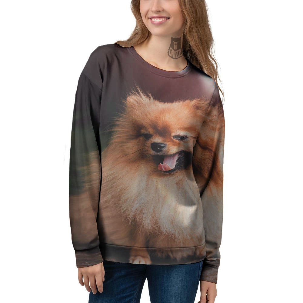 Portrait Vintage Pomeranian Women's Sweatshirt-grizzshop