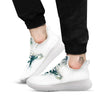 Portrait White Horse Print White Athletic Shoes-grizzshop