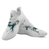 Portrait White Horse Print White Athletic Shoes-grizzshop