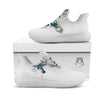 Portrait White Horse Print White Athletic Shoes-grizzshop