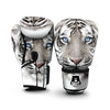 Portrait White Tiger Print Boxing Gloves-grizzshop