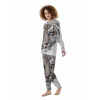 Portrait White Tiger Print Women's Pajamas-grizzshop