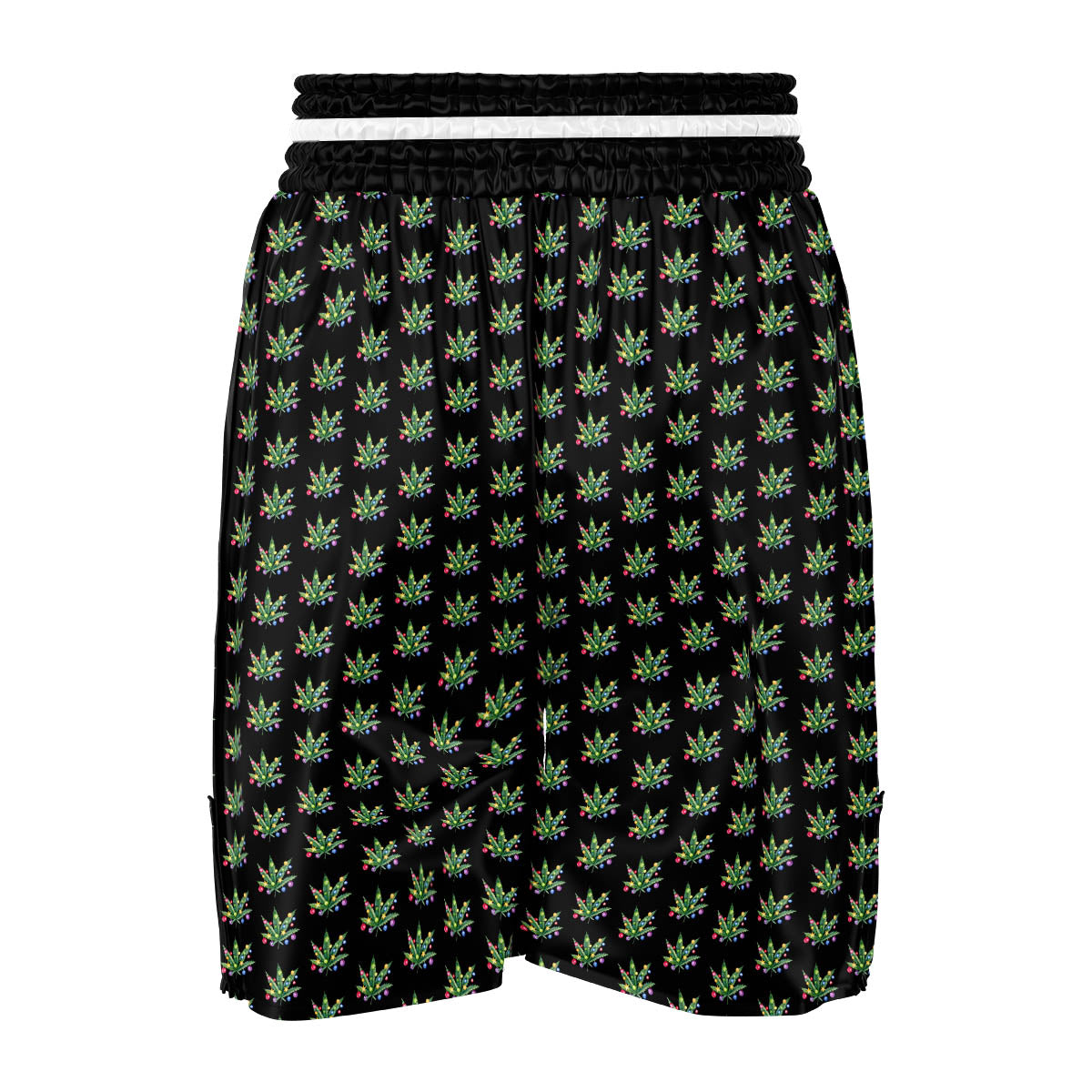 Pot Leaf Christmas Print Pattern Boxing Shorts-grizzshop