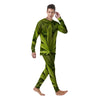 Pot Leaf Green Print Men's Pajamas-grizzshop