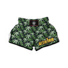 Pot Leaf Green Print Pattern Muay Thai Boxing Shorts-grizzshop