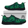 Pot Leaf Print Pattern Black Sneaker-grizzshop