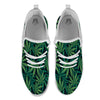 Pot Leaf Print Pattern White Athletic Shoes-grizzshop