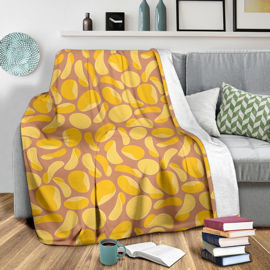 Potato Chip Pattern Print Blanket-grizzshop