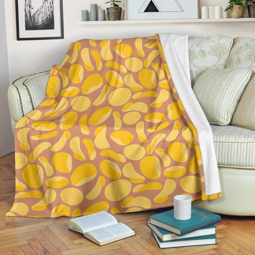 Potato Chip Pattern Print Blanket-grizzshop