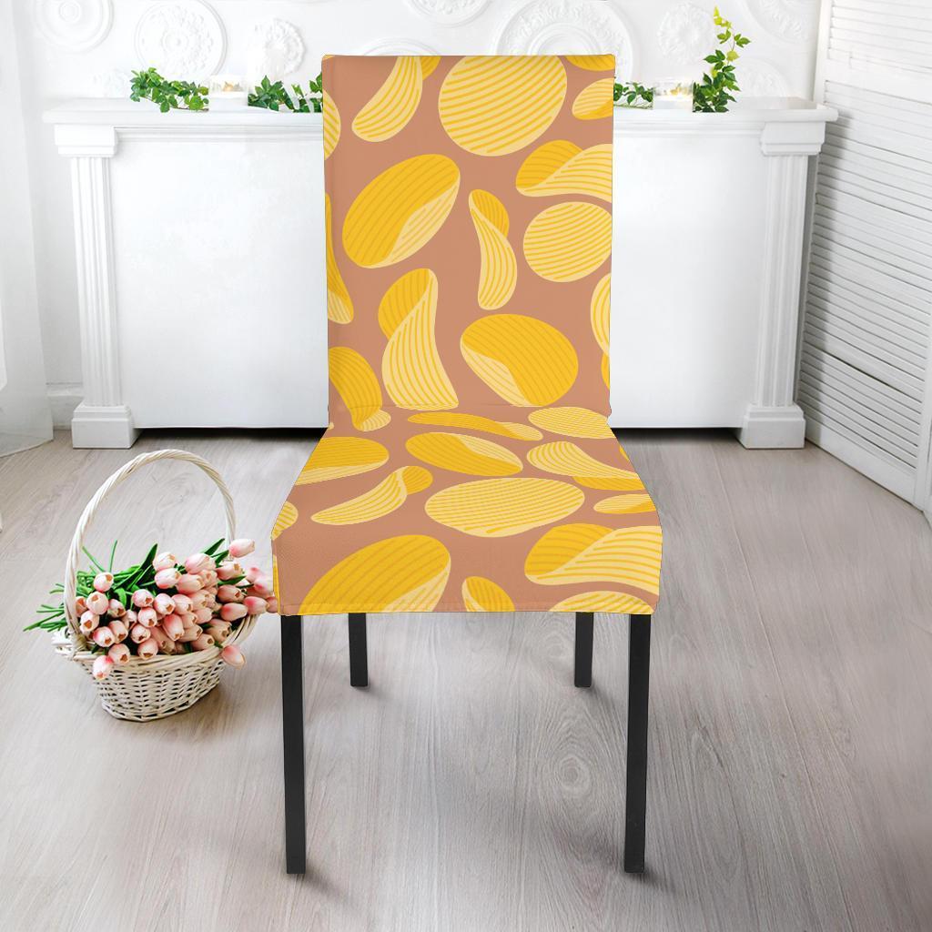 Potato Chip Pattern Print Chair Cover-grizzshop