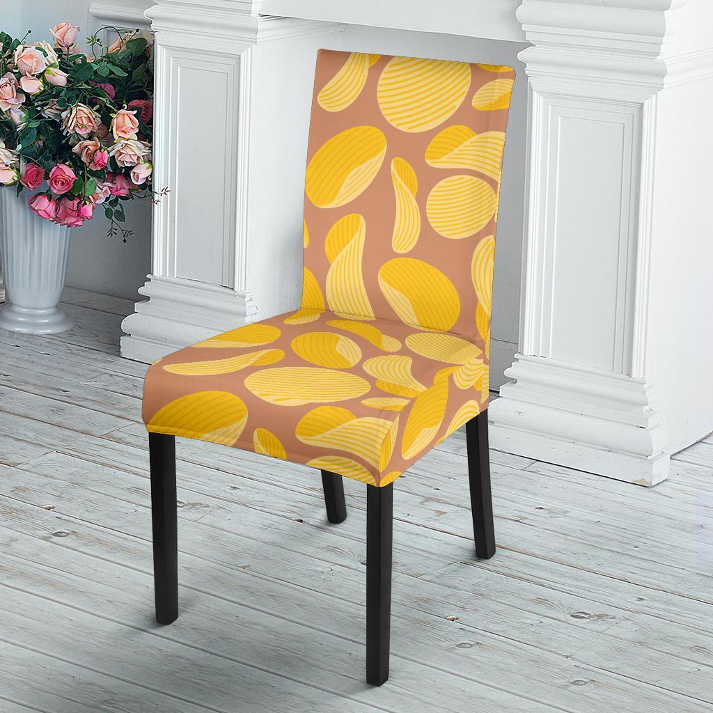 Potato Chip Pattern Print Chair Cover-grizzshop