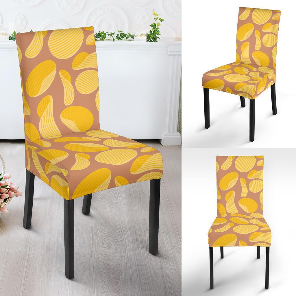 Potato Chip Pattern Print Chair Cover-grizzshop