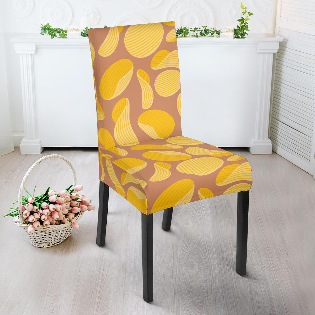 Potato Chip Pattern Print Chair Cover-grizzshop