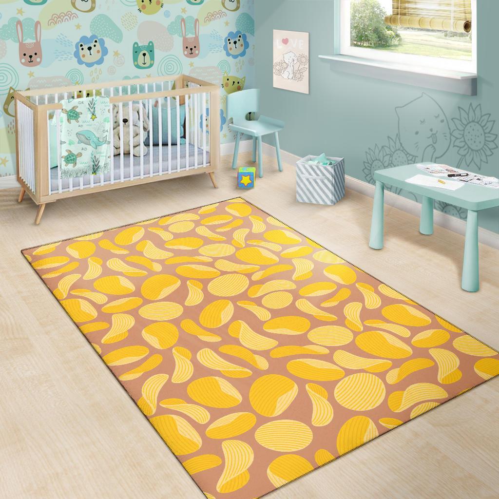 Potato Chip Pattern Print Floor Mat-grizzshop