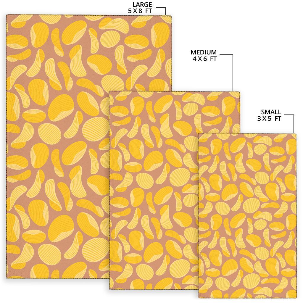 Potato Chip Pattern Print Floor Mat-grizzshop