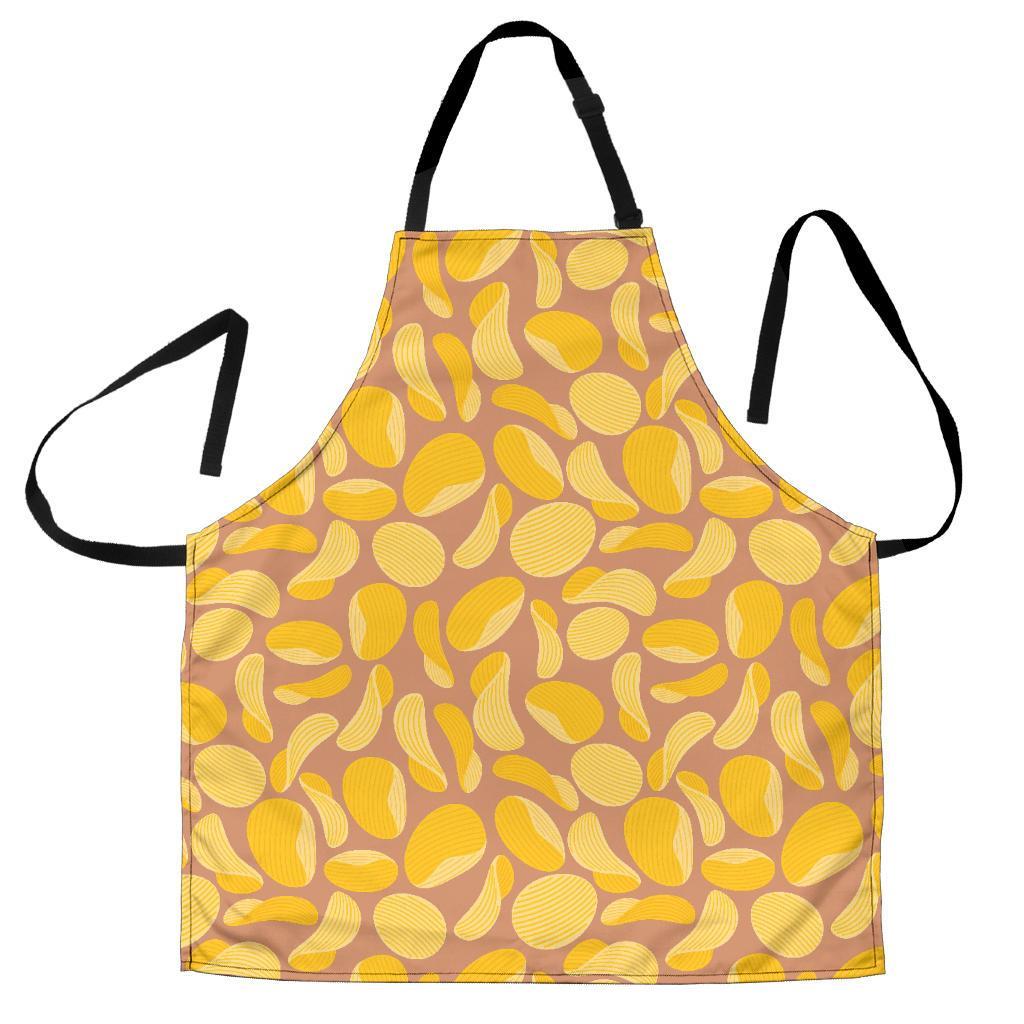 Potato Chip Pattern Print Men's Apron-grizzshop