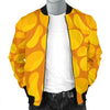 Potato Chip Pattern Print Men's Bomber Jacket-grizzshop