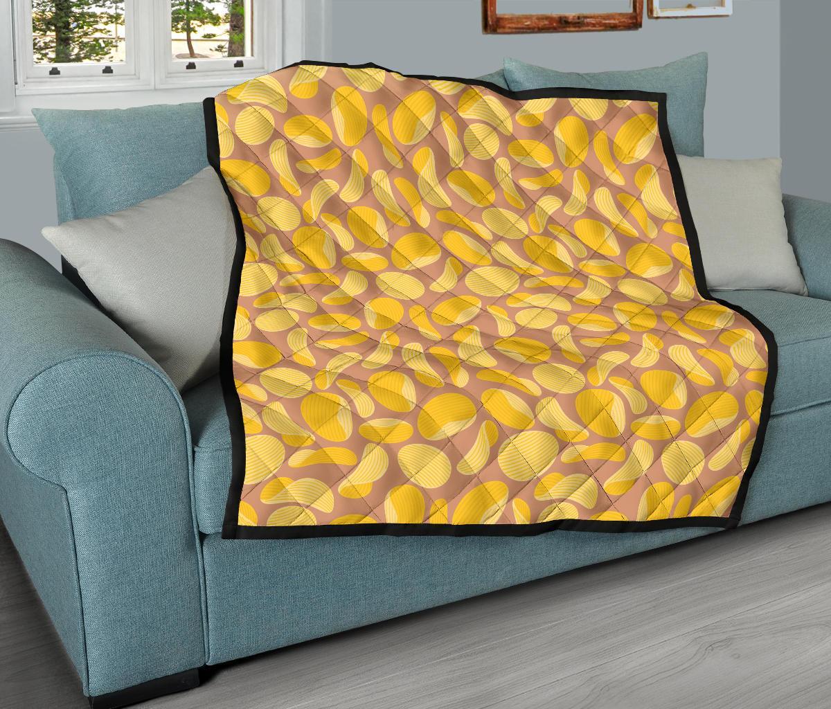 Potato Chip Pattern Print Quilt-grizzshop