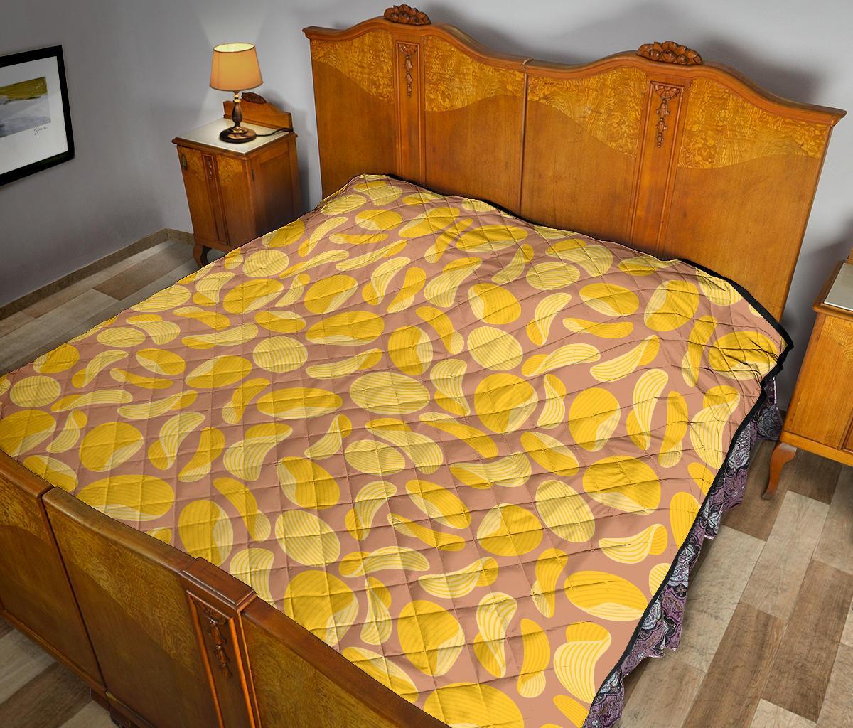 Potato Chip Pattern Print Quilt-grizzshop