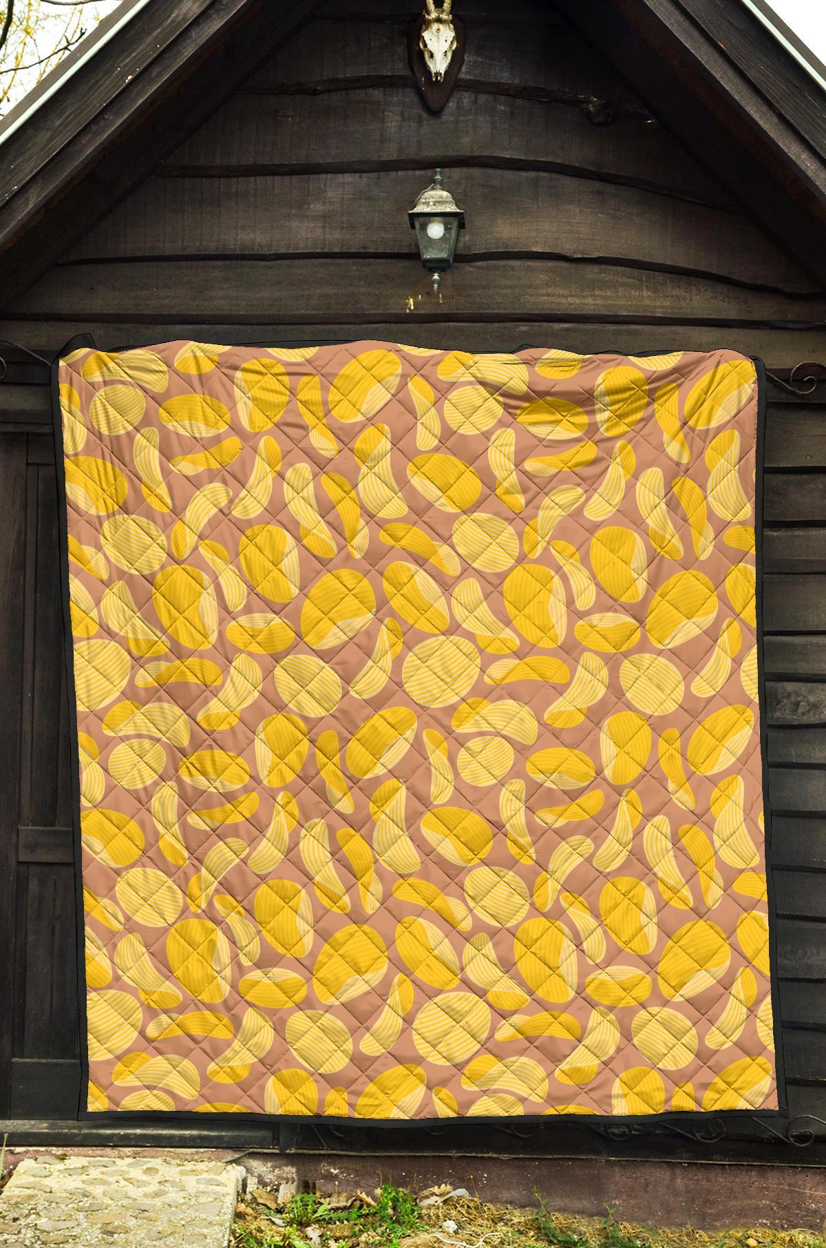 Potato Chip Pattern Print Quilt-grizzshop