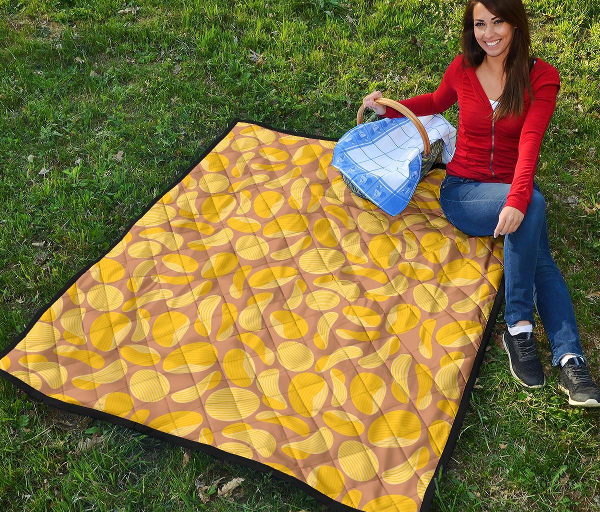 Potato Chip Pattern Print Quilt-grizzshop