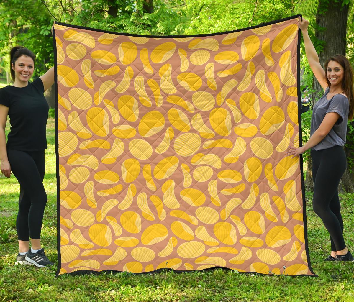 Potato Chip Pattern Print Quilt-grizzshop