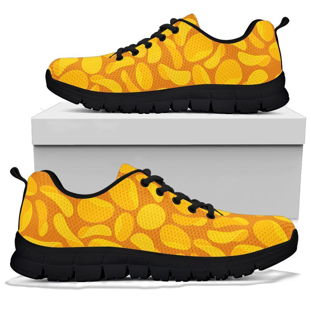 Potato Chip Pattern Print Sneaker Shoes For Men Women-grizzshop