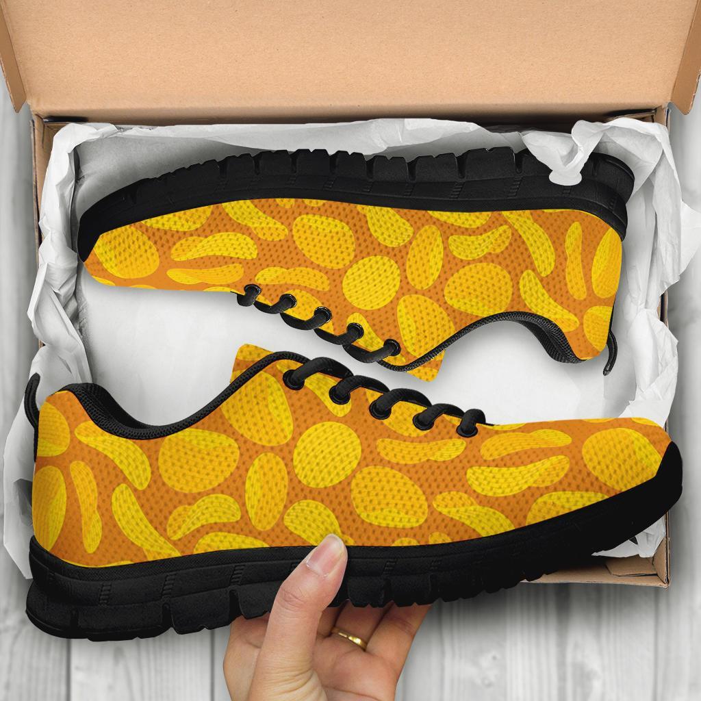 Potato Chip Pattern Print Sneaker Shoes For Men Women-grizzshop