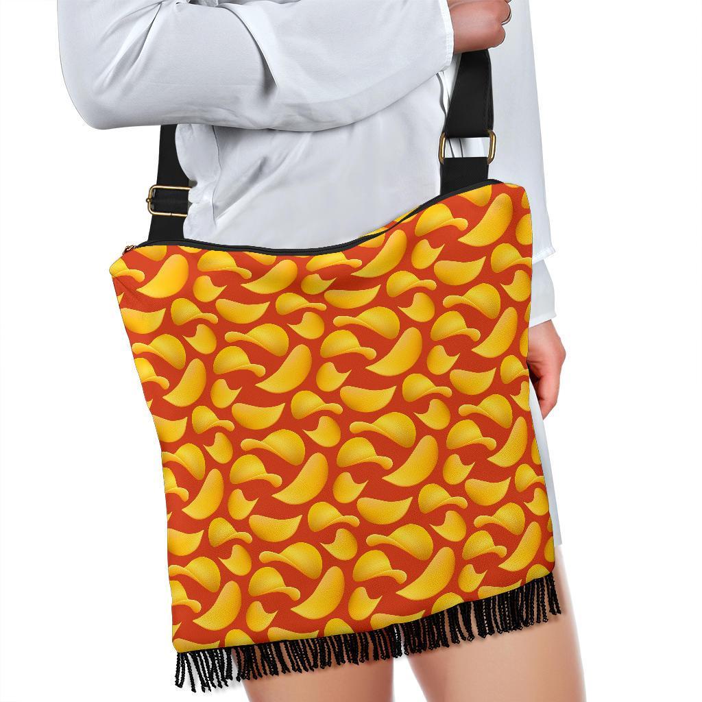 Potato Chip Print Pattern Crossbody bags-grizzshop