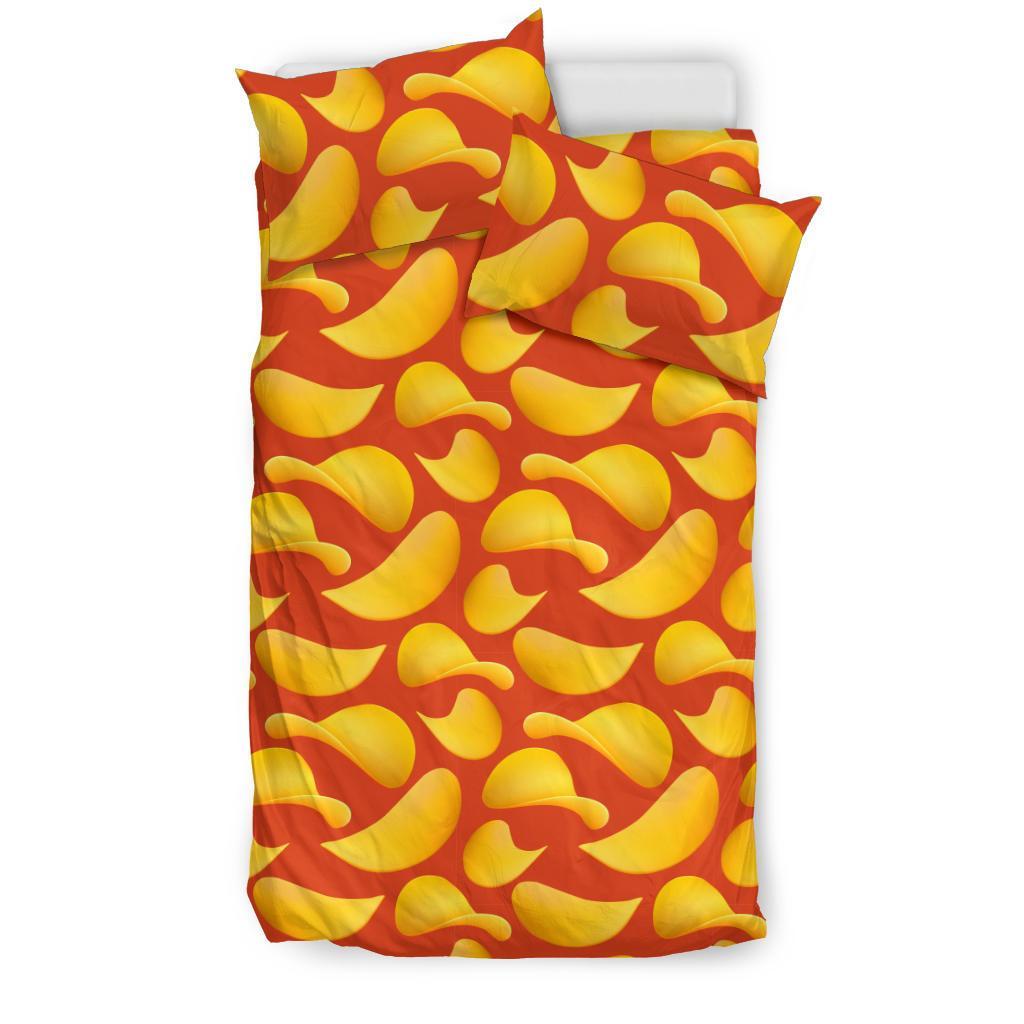 Potato Chip Print Pattern Duvet Cover Bedding Set-grizzshop