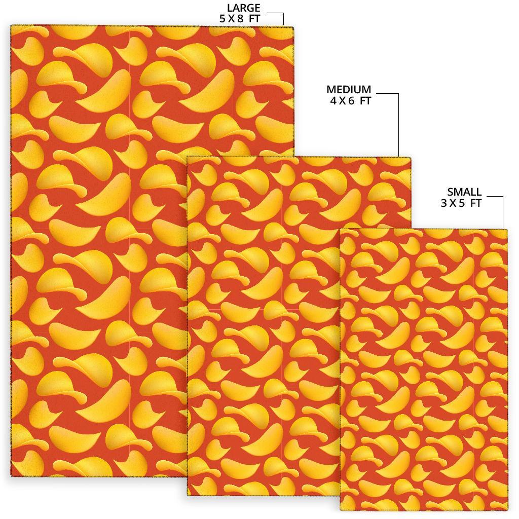 Potato Chip Print Pattern Floor Mat-grizzshop