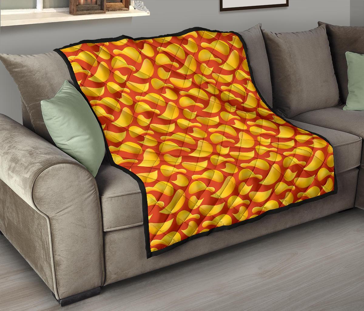 Potato Chip Print Pattern Quilt-grizzshop