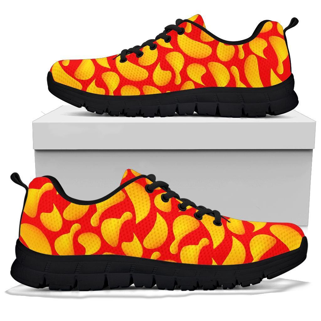 Potato Chip Print Pattern Sneaker Shoes For Men Women-grizzshop