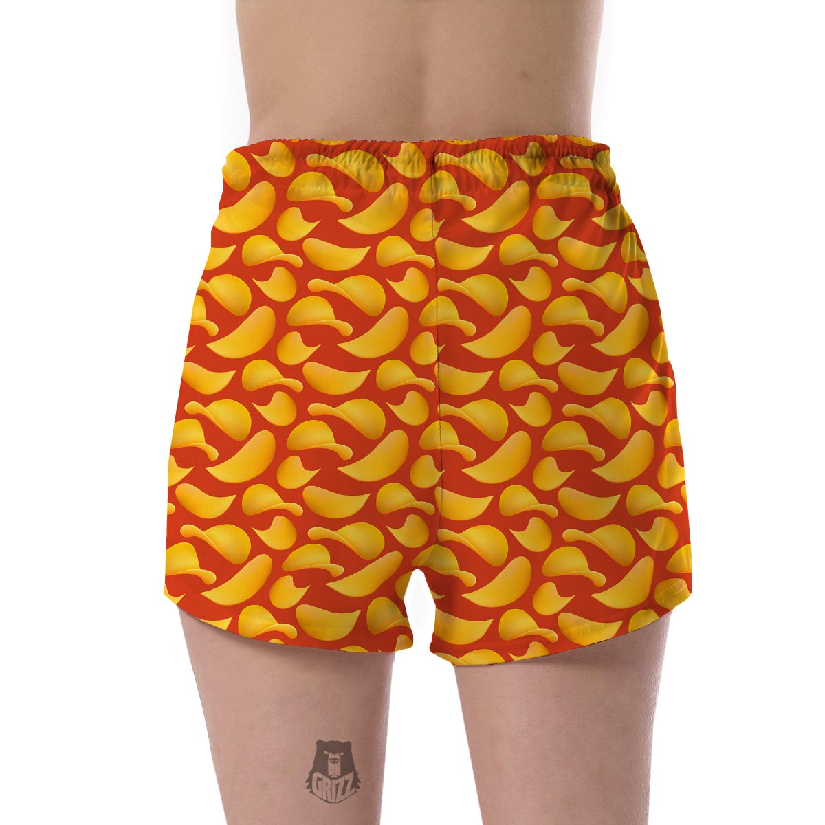 Potato Chip Print Pattern Women's Shorts-grizzshop