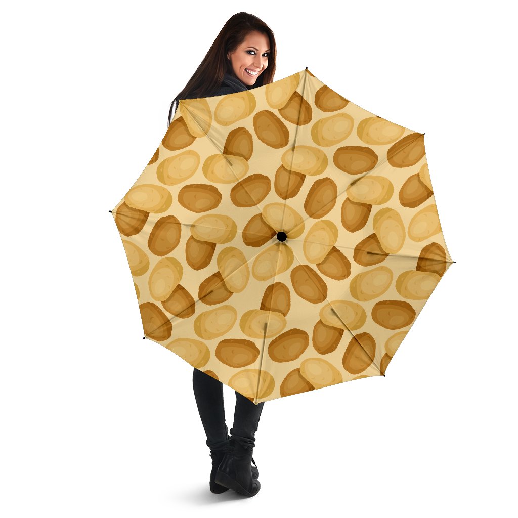 Potato Pattern Print Automatic Foldable Umbrella-grizzshop