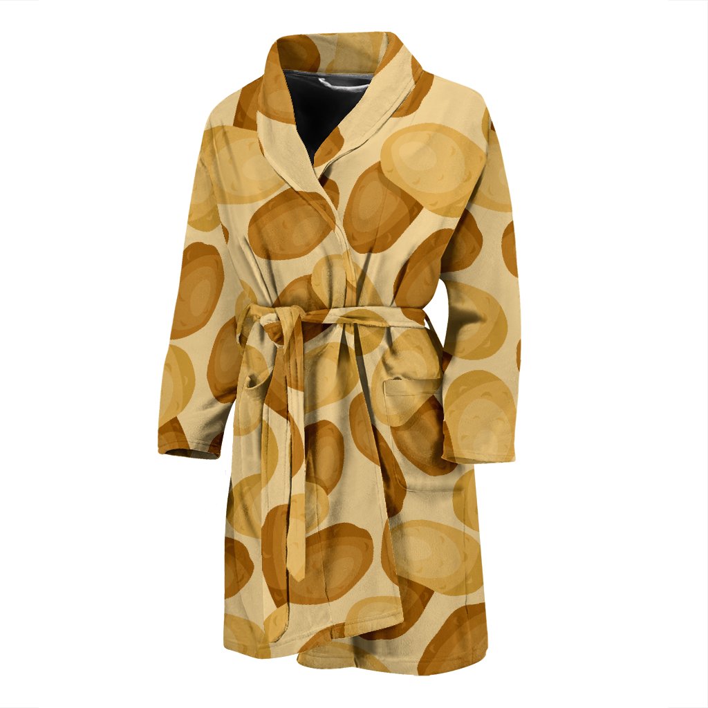 Potato Pattern Print Men Long Robe-grizzshop