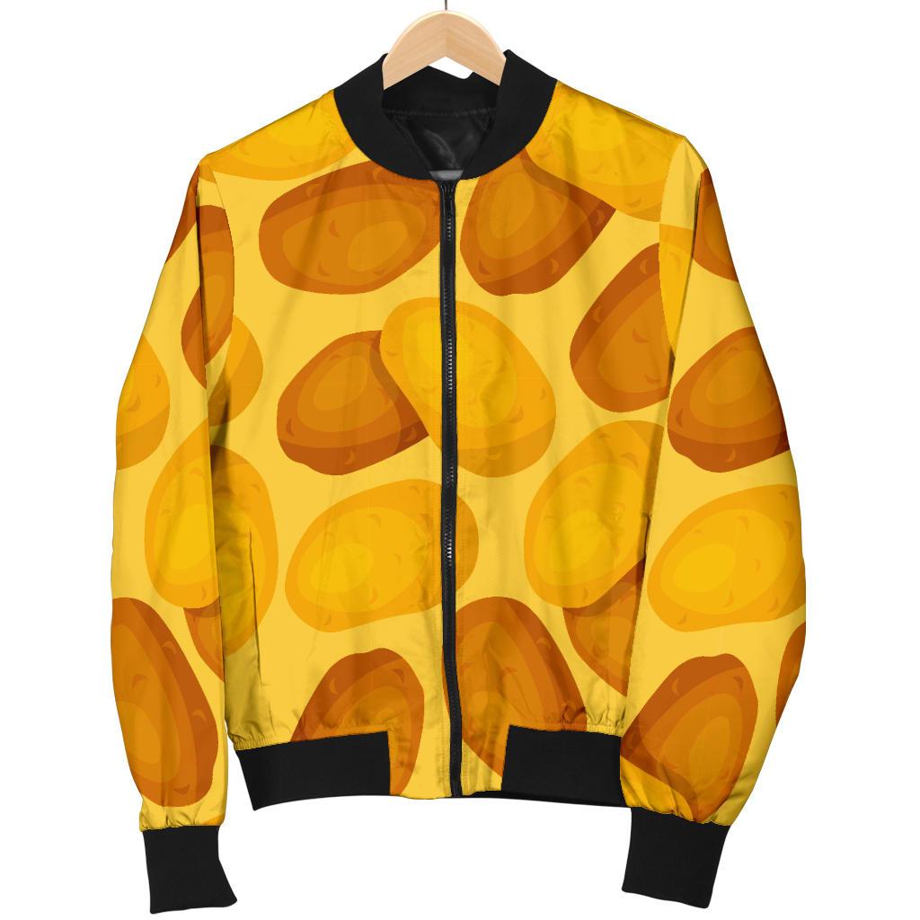 Potato Pattern Print Men's Bomber Jacket-grizzshop