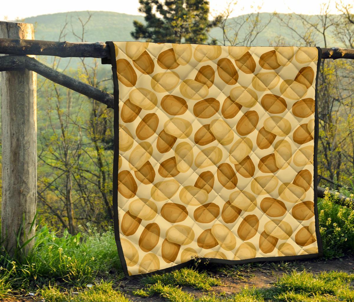 Potato Pattern Print Quilt-grizzshop