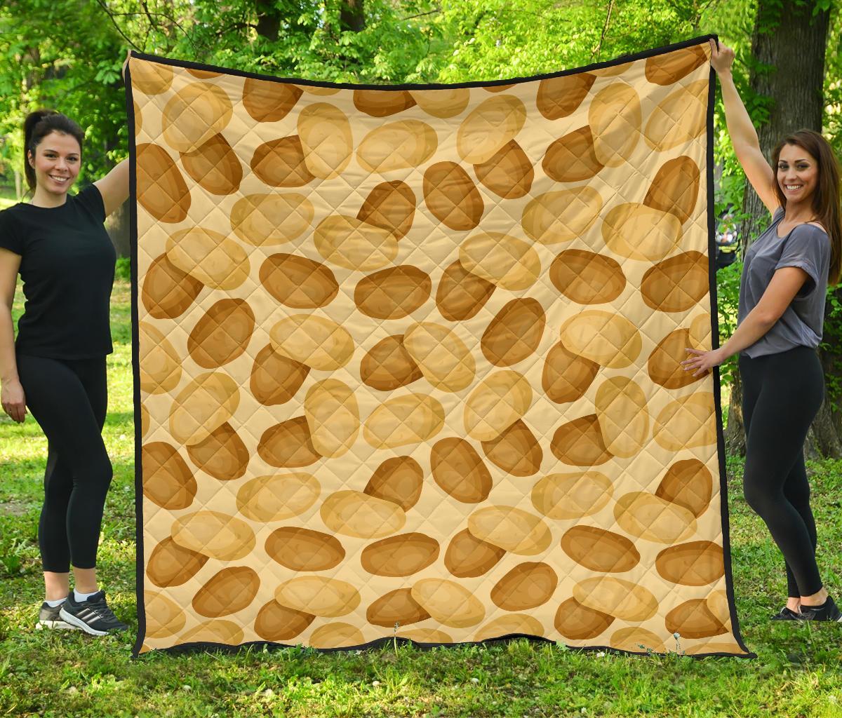 Potato Pattern Print Quilt-grizzshop