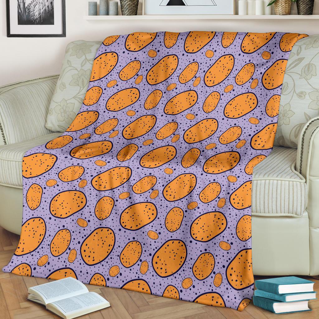 Potato Print Pattern Blanket-grizzshop