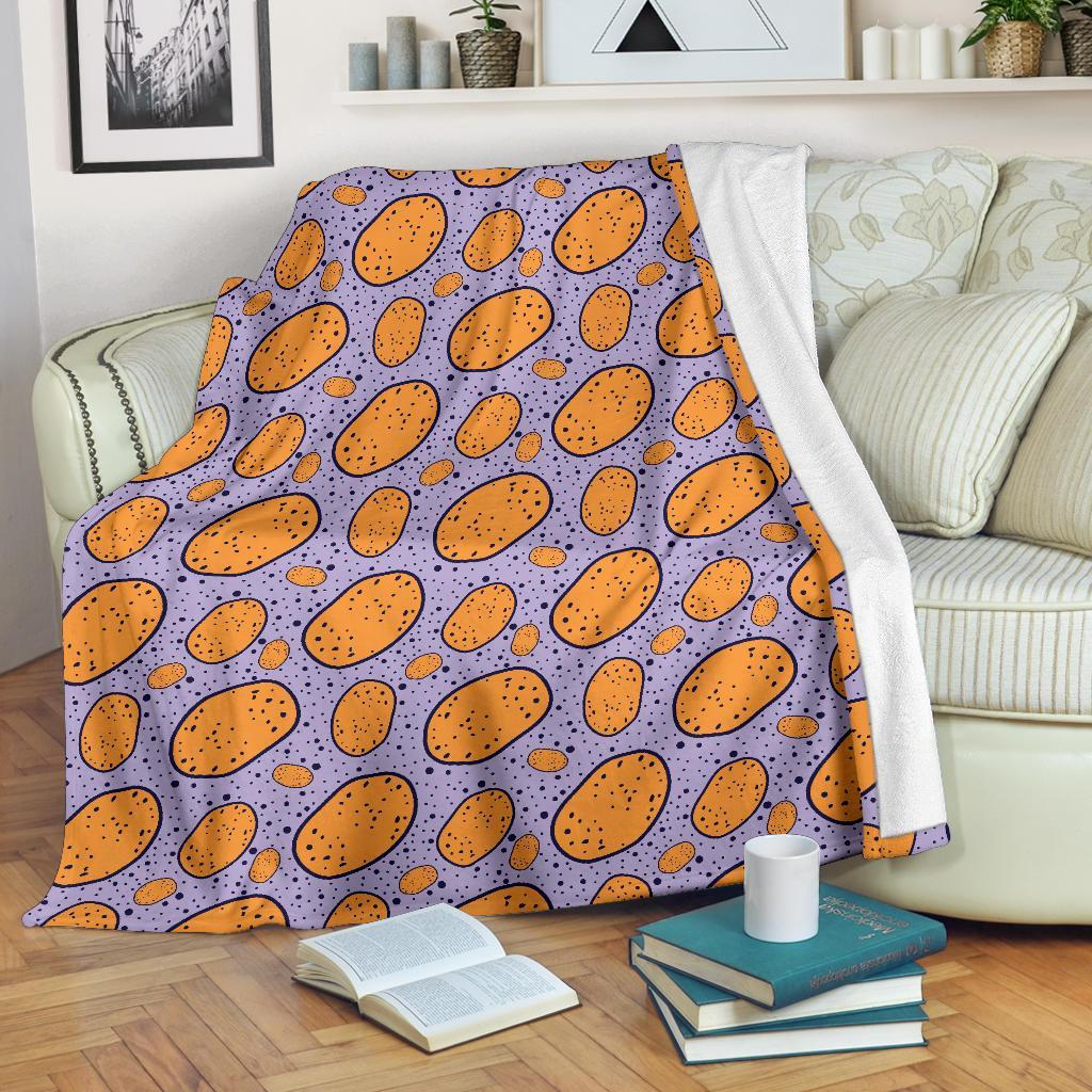 Potato Print Pattern Blanket-grizzshop