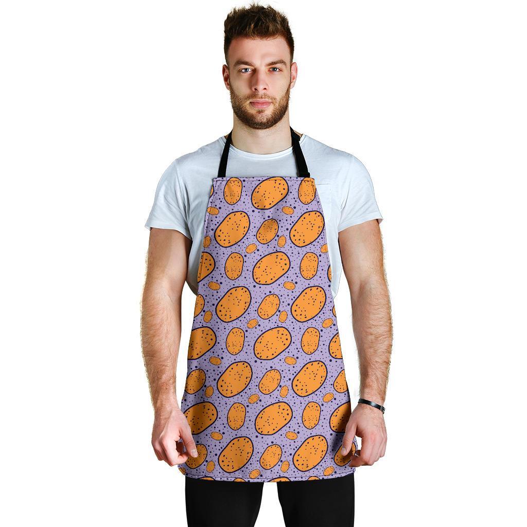 Potato Print Pattern Men's Apron-grizzshop