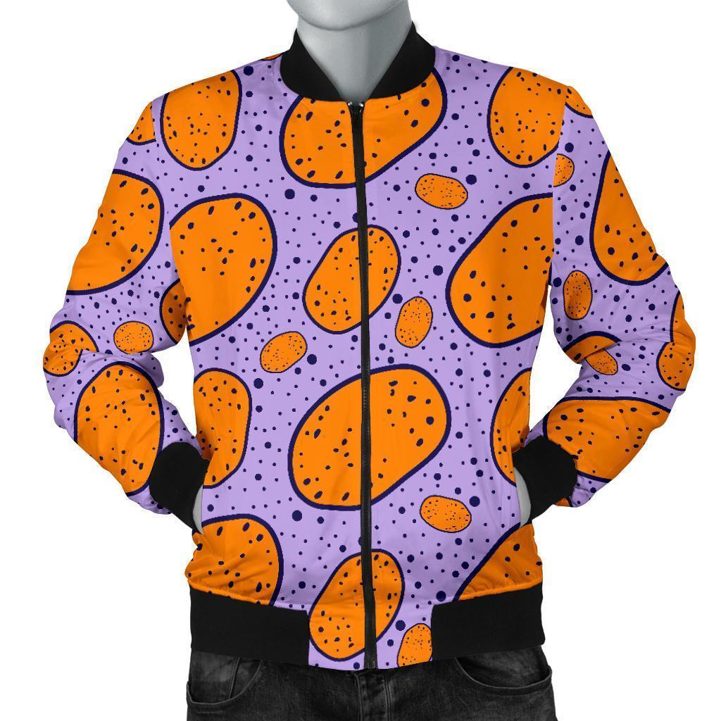 Potato Print Pattern Men's Bomber Jacket-grizzshop