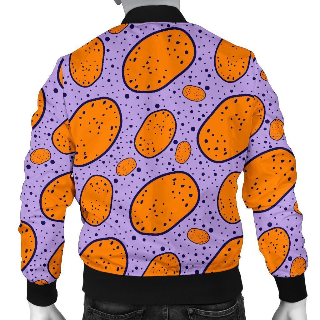 Potato Print Pattern Men's Bomber Jacket-grizzshop