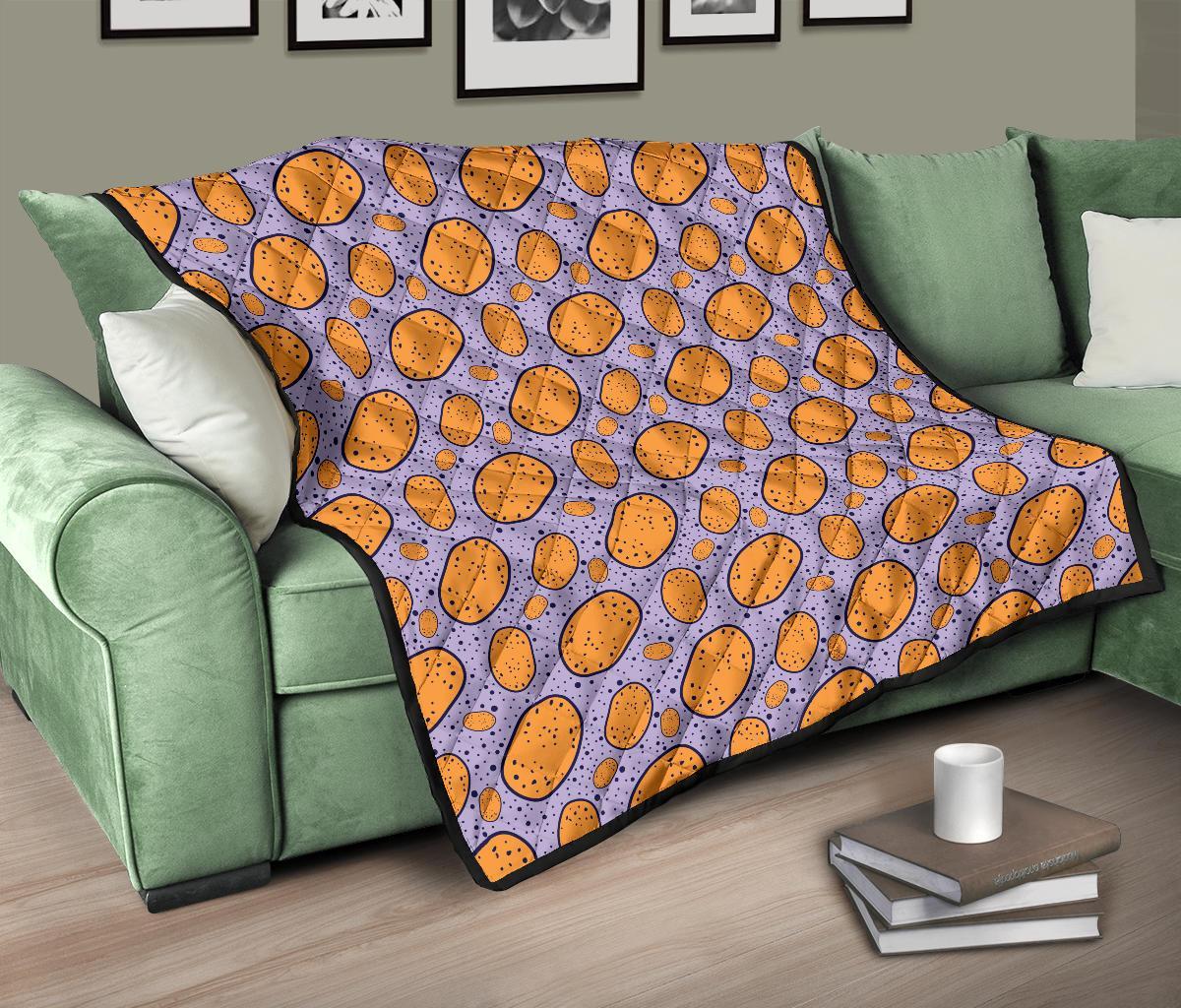 Potato Print Pattern Quilt-grizzshop