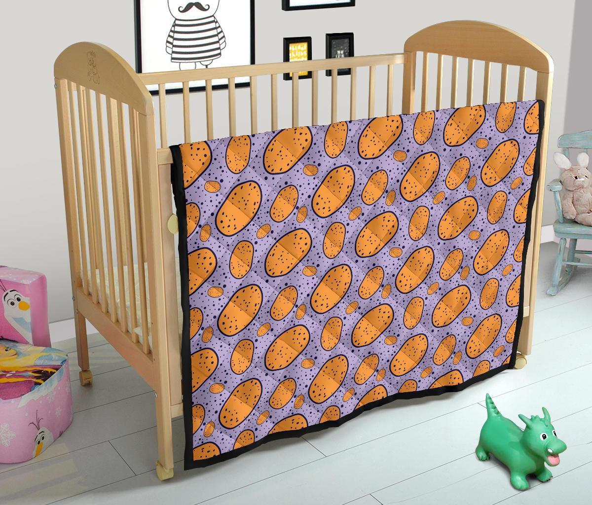 Potato Print Pattern Quilt-grizzshop