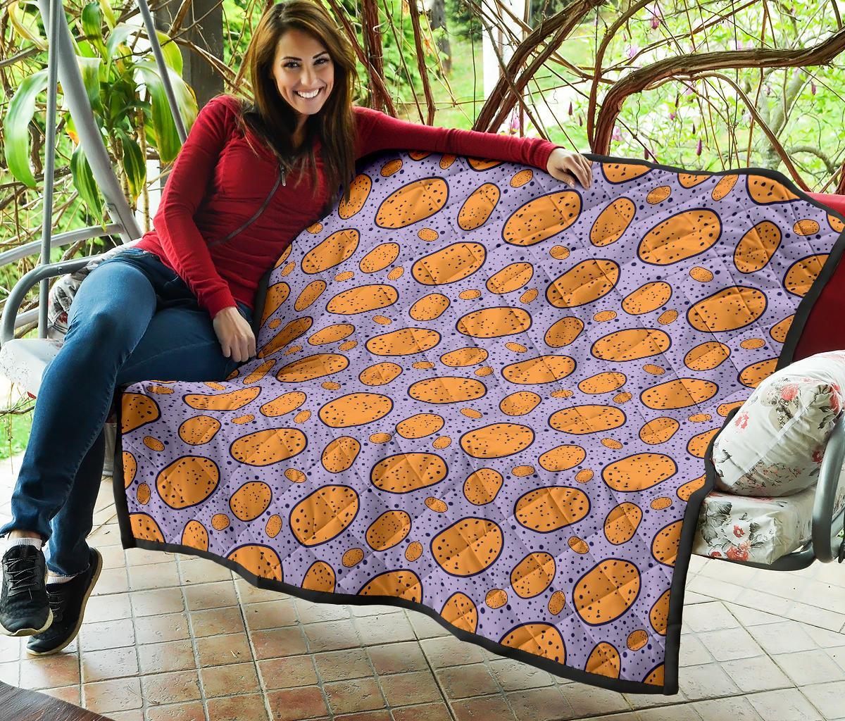 Potato Print Pattern Quilt-grizzshop