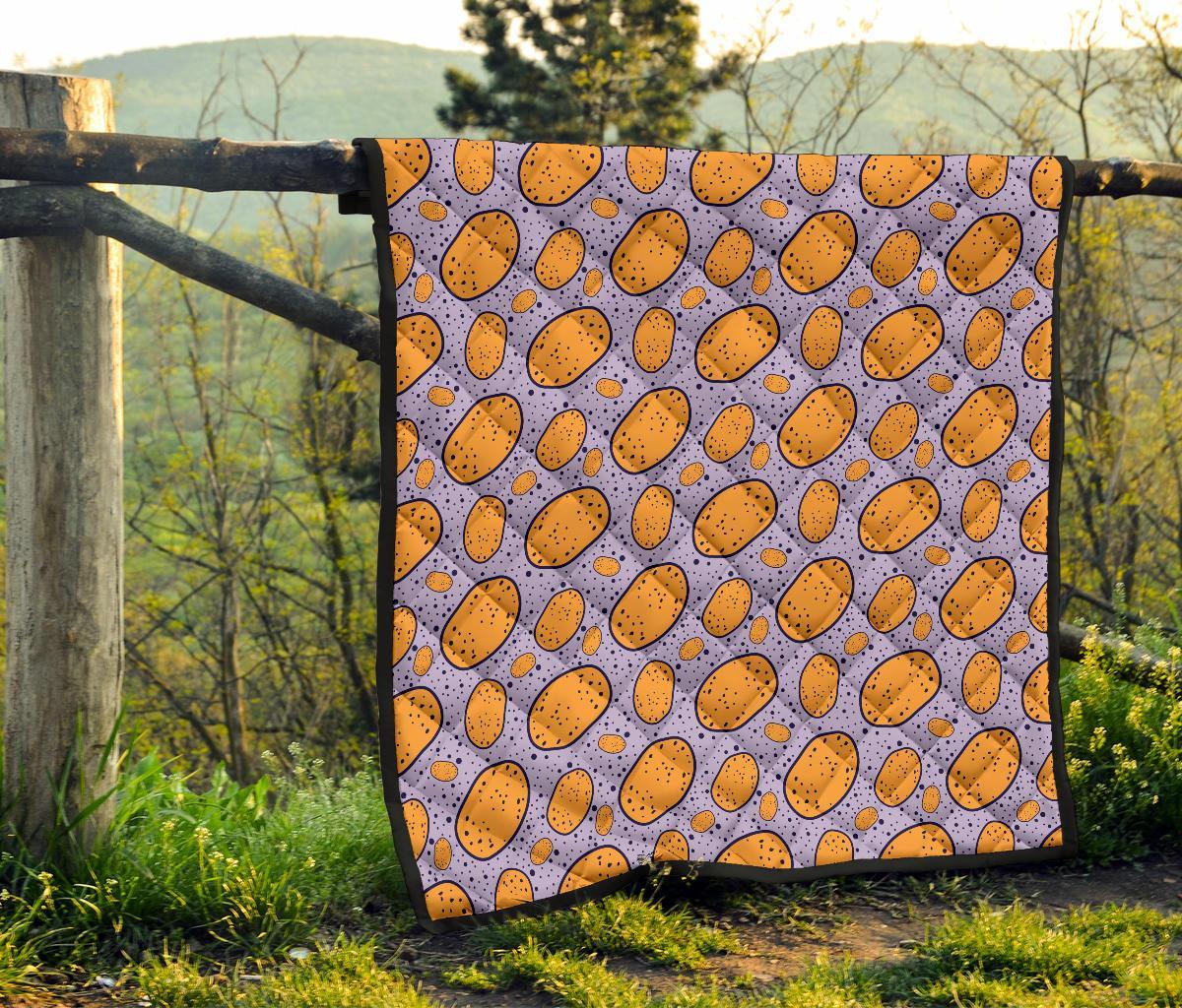 Potato Print Pattern Quilt-grizzshop