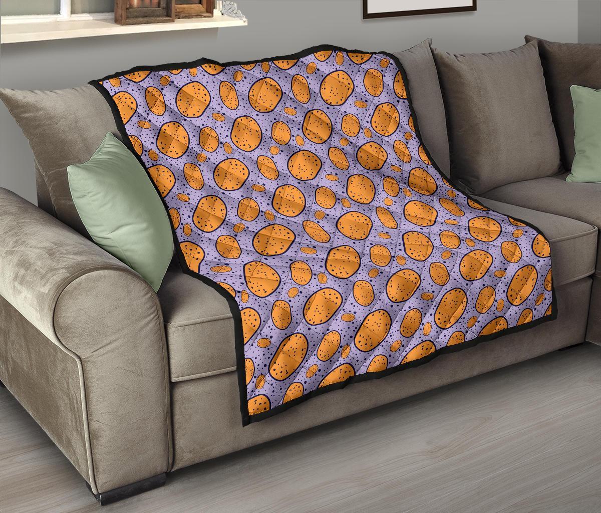 Potato Print Pattern Quilt-grizzshop