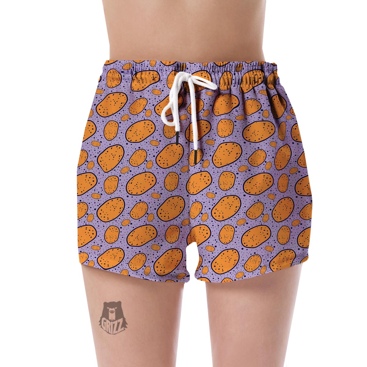 Potato Print Pattern Women's Shorts-grizzshop